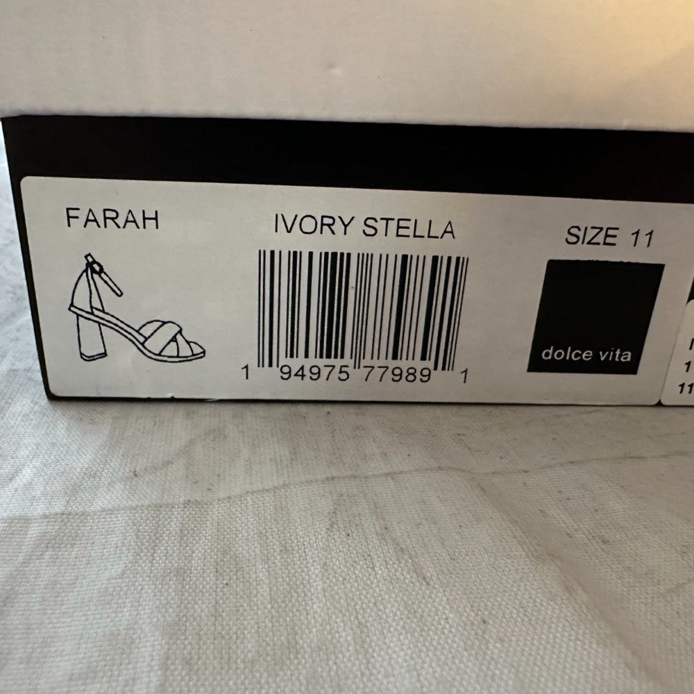 Dolce Vita  Farah Ankle Strap Sandal, Ivory  Women Size 10 & 11  NIB - Picture 7 of 7